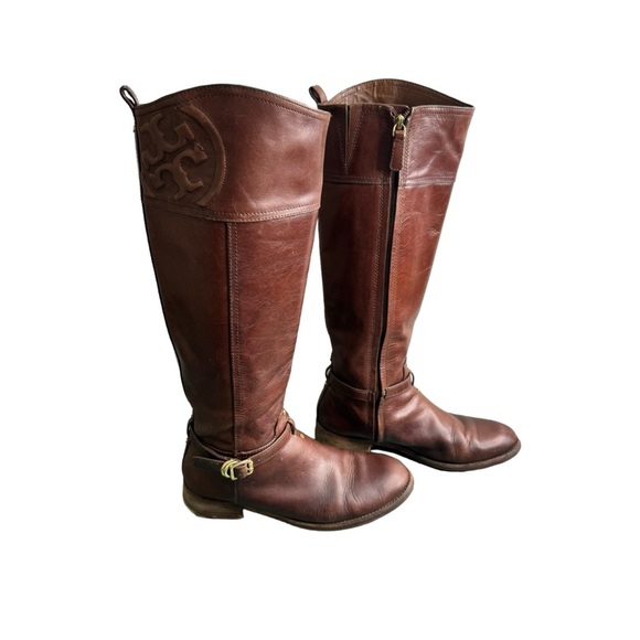 Tory Burch Marlene Riding Boots Size 7.5 - Picture 1 of 16